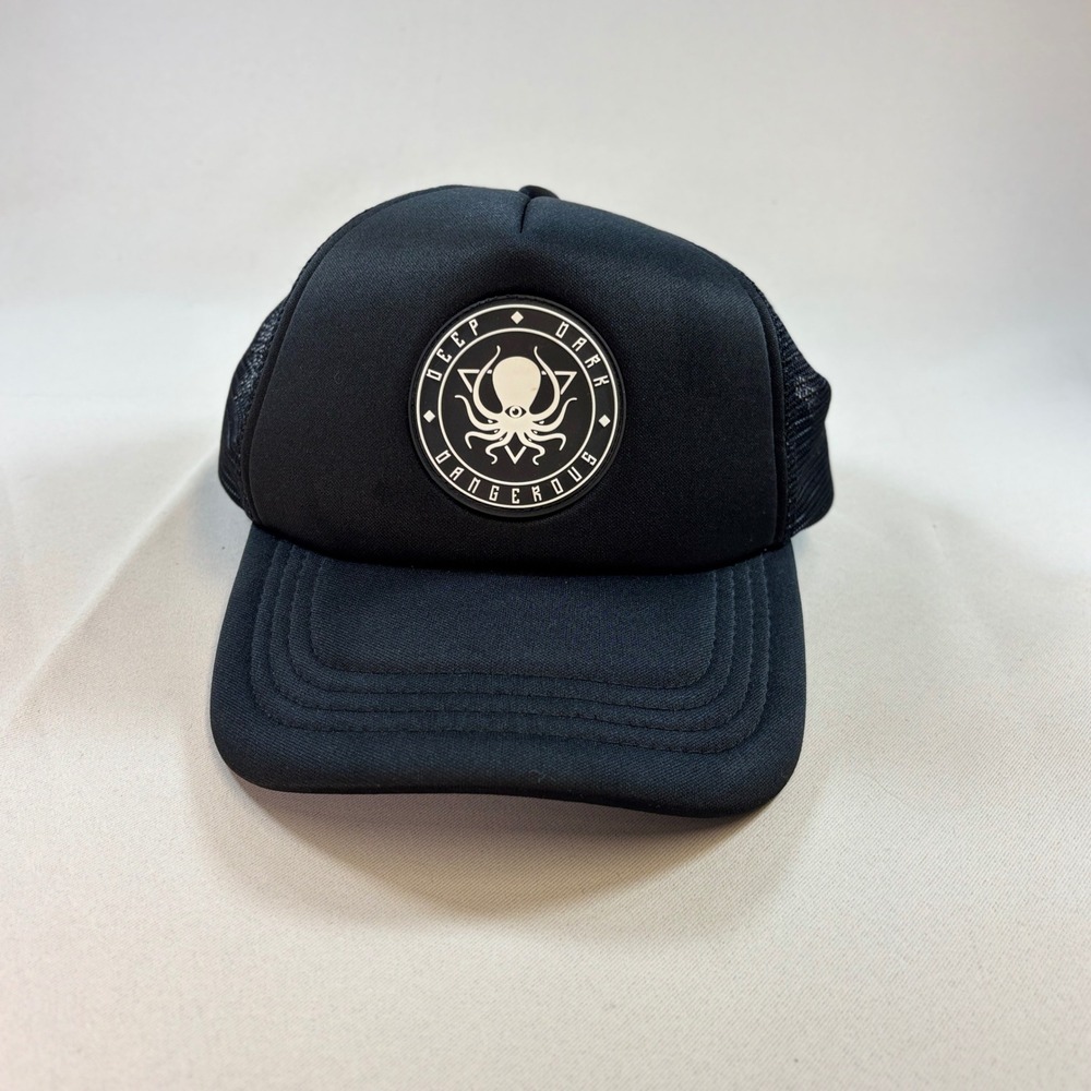 Deep Dark Dangerous Hat Mens OS Black Octopus Trucker Snapback EDM Dubstep